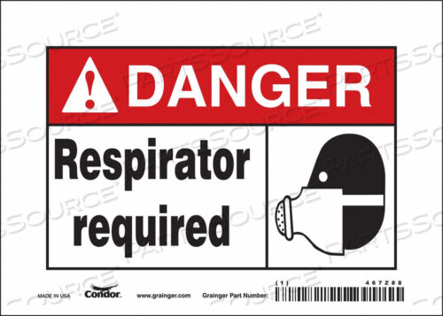 OEM#: 467Z88SAFETY SIGN 7 W 5 H 0.010 THICKNESS by Condor