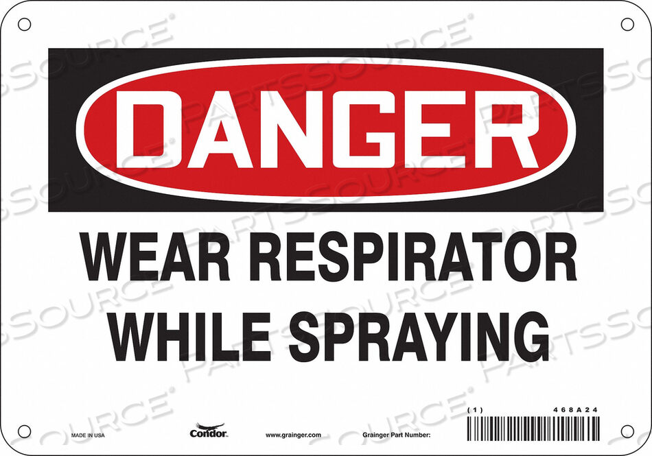 OEM#: 468A24SAFETY SIGN 10 W 7 H 0.032 THICKNESS by Condor