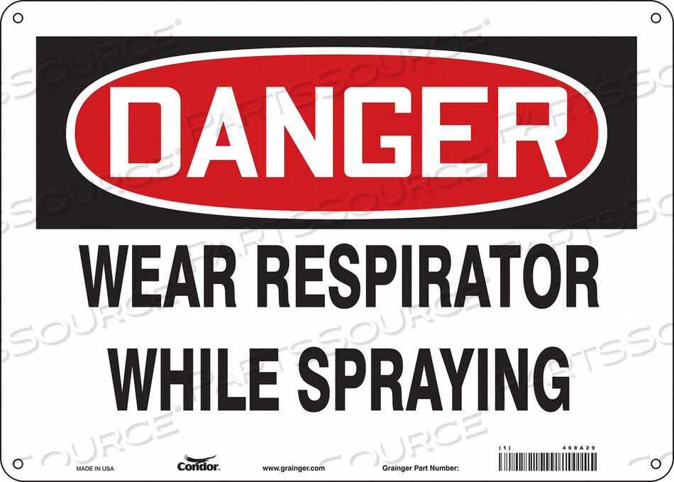 OEM#: 468A29SAFETY SIGN 14 W 10 H 0.004 THICKNESS by Condor