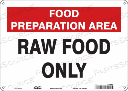 OEM#: 468H89SAFETY SIGN 14 W 10 H 0.055 THICKNESS by Condor