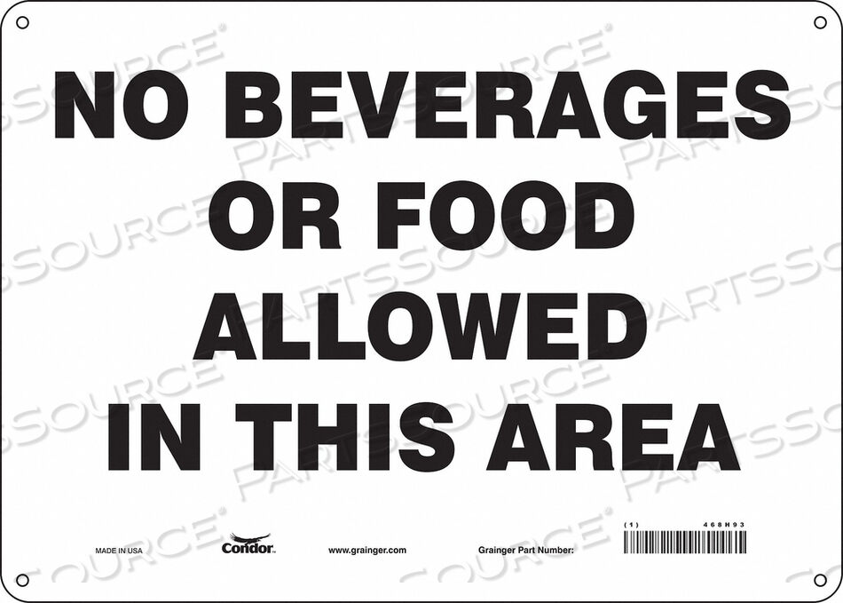 OEM#: 468H93J7011 SAFETY SIGN 14 W 10 H 0.032 THICKNESS by Condor