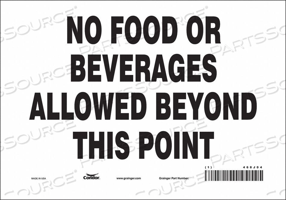 OEM#: 468J04SAFETY SIGN 10 W 7 H 0.004 THICKNESS by Condor