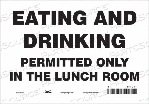 OEM#: 468J16SAFETY SIGN 10 W 7 H 0.004 THICKNESS by Condor