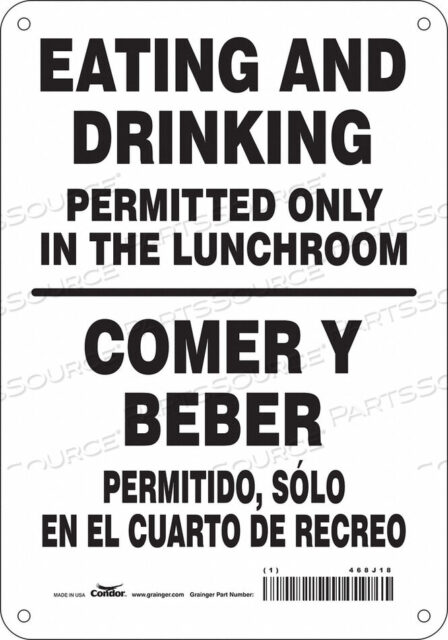 OEM#: 468J18SAFETY SIGN 7 W 10 H 0.032 THICKNESS by Condor