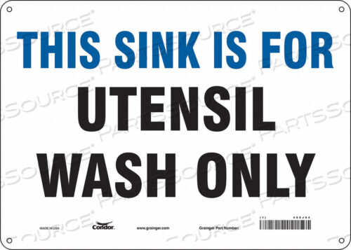 OEM#: 468J94SAFETY SIGN 14 W 10 H 0.055 THICKNESS by Condor