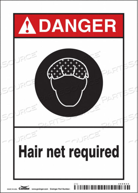 OEM#: 468K33SAFETY SIGN 5 W 7 H 0.004 THICKNESS by Condor