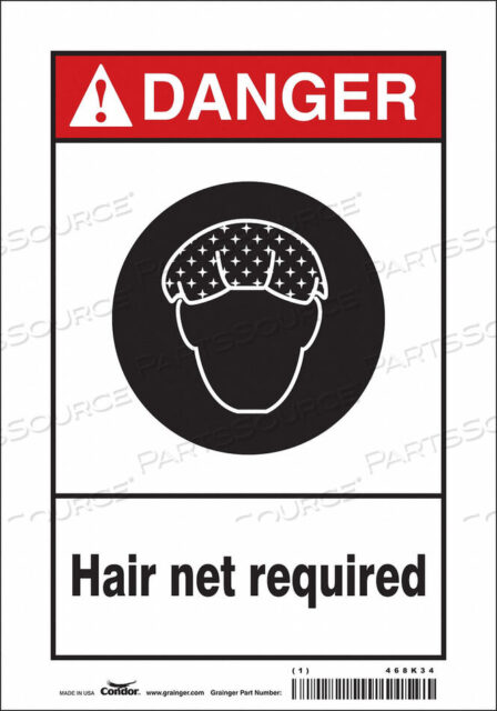OEM#: 468K34SAFETY SIGN 7 W 10 H 0.004 THICKNESS by Condor