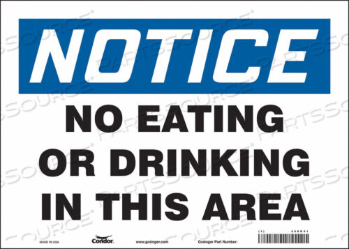 OEM#: 468K41SAFETY SIGN 14 W 10 H 0.004 THICKNESS by Condor
