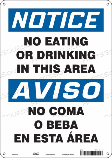 OEM#: 468K43SAFETY SIGN 10 W 14 H 0.032 THICKNESS by Condor