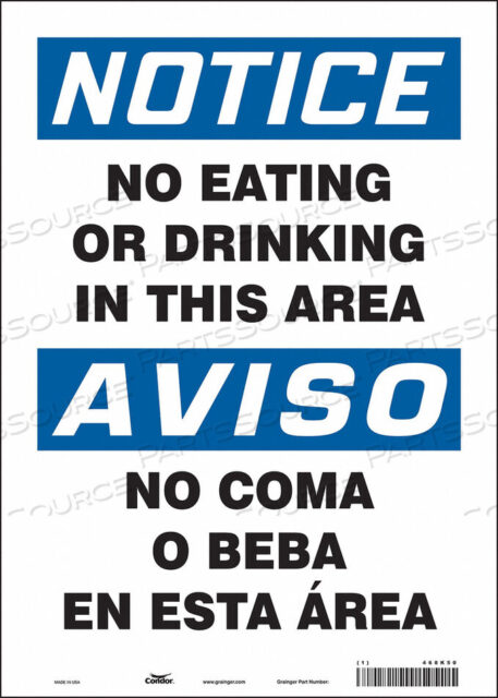 OEM#: 468K50SAFETY SIGN 10 W 14 H 0.004 THICKNESS by Condor