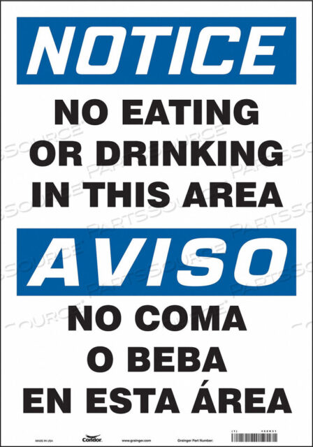 OEM#: 468K51SAFETY SIGN 14 W 20 H 0.004 THICKNESS by Condor