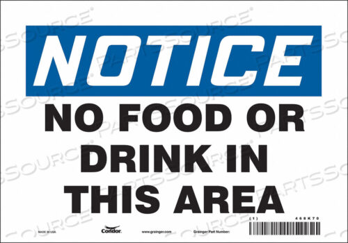 OEM#: 468K70SAFETY SIGN 10 W 7 H 0.004 THICKNESS by Condor