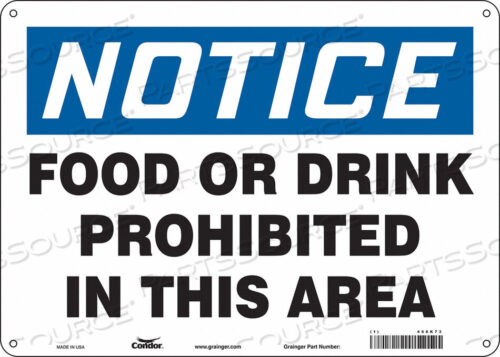 OEM#: 468K73SAFETY SIGN 14 W 10 H 0.032 THICKNESS by Condor