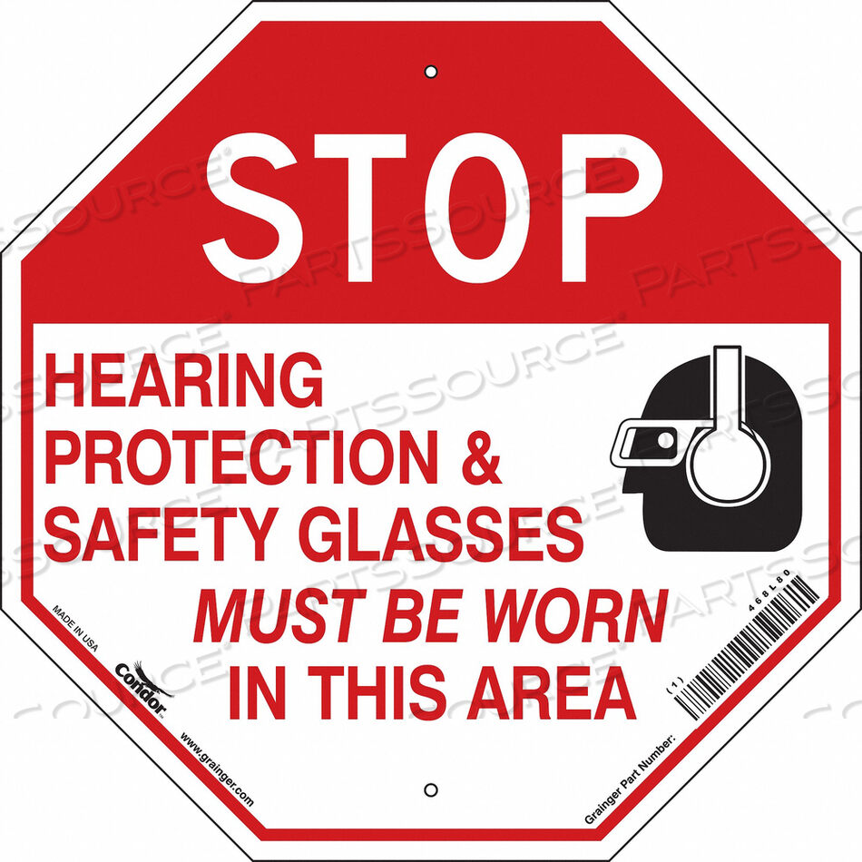 OEM#: 468L80SAFETY SIGN 18 WX18 H 0.055 THICKNESS by Condor