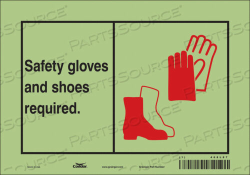 OEM#: 468L87SAFETY SIGN 10 WX7 H 0.010 THICKNESS by Condor