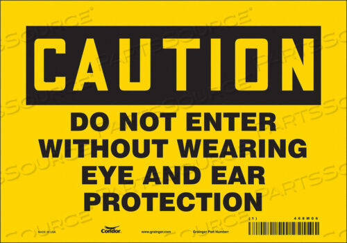 OEM#: 468M06SAFETY SIGN 10 WX7 H 0.004 THICKNESS by Condor