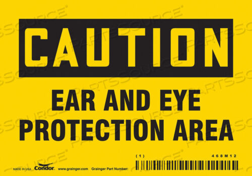 OEM#: 468M12SAFETY SIGN 5 WX3-1/2 H 0.004 THICK by Condor