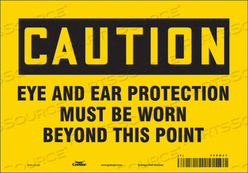 OEM#: 468M27SAFETY SIGN 10 WX7 H 0.004 THICKNESS by Condor