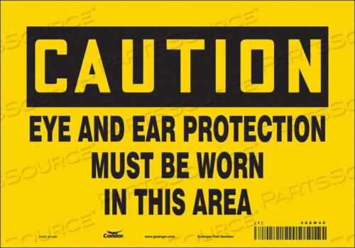 OEM#: 468M49SAFETY SIGN 10 WX7 H 0.004 THICKNESS by Condor
