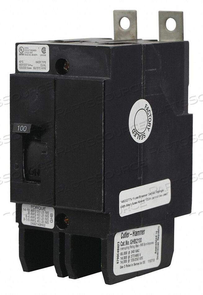 OEM#: GHB2015CIRCUIT BREAKER, THERMAL MAGNETIC, 480V AC, 2P, 15A by Eaton
