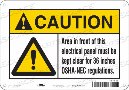 OEM#: 475N12SAFETY SIGN 10 W 7 H 0.055 THICKNESS by Condor