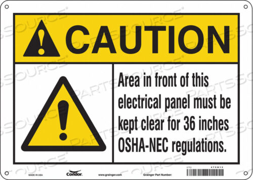 OEM#: 475N13SAFETY SIGN 14 W 10 H 0.055 THICKNESS by Condor