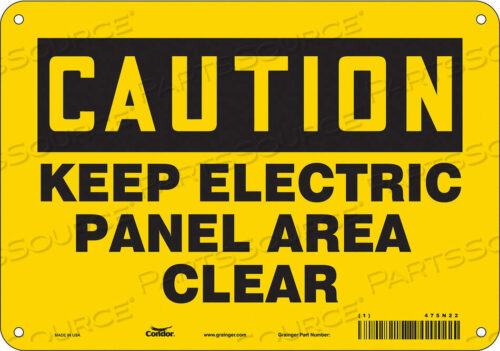 OEM#: 475N22SAFETY SIGN 10 W 7 H 0.032 THICKNESS by Condor