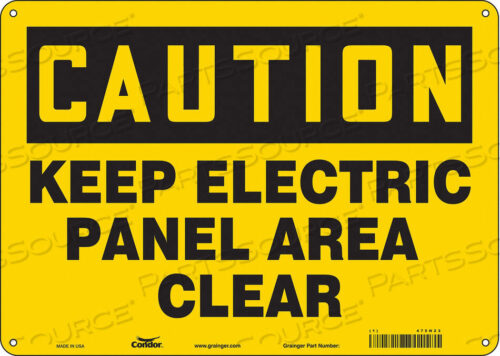 OEM#: 475N23SAFETY SIGN 14 W 10 H 0.032 THICKNESS by Condor