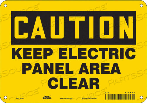 OEM#: 475N25SAFETY SIGN 10 W 7 H 0.055 THICKNESS by Condor