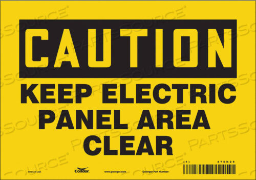 OEM#: 475N29SAFETY SIGN 10 W 7 H 0.004 THICKNESS by Condor
