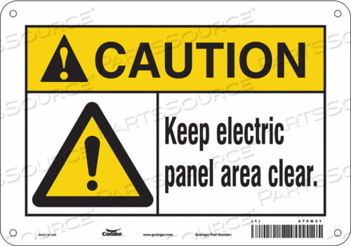 OEM#: 475N31SAFETY SIGN 10 W 7 H 0.032 THICKNESS by Condor