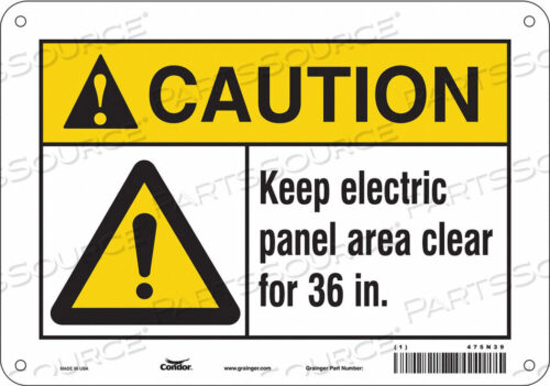 OEM#: 475N39SAFETY SIGN 10 W 7 H 0.032 THICKNESS by Condor