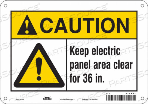 OEM#: 475N41SAFETY SIGN 10 W 7 H 0.055 THICKNESS by Condor