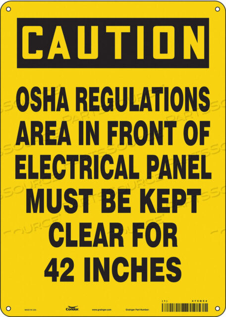 OEM#: 475N54SAFETY SIGN 10 W 14 H 0.032 THICKNESS by Condor