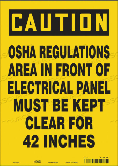 OEM#: 475N58SAFETY SIGN 10 W 14 H 0.004 THICKNESS by Condor