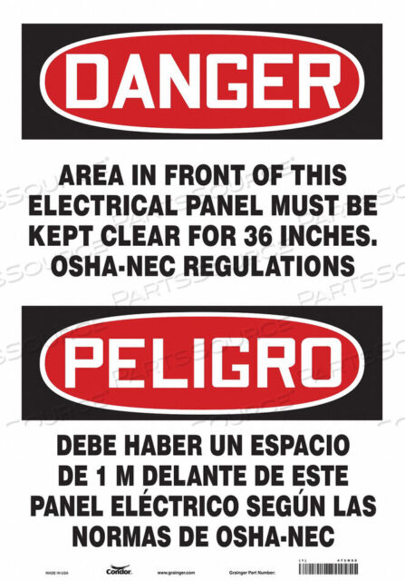 OEM#: 475N60SAFETY SIGN 14 W 20 H 0.032 THICKNESS by Condor