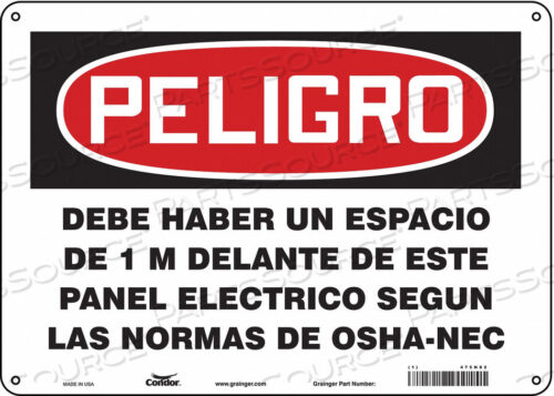 OEM#: 475N82SAFETY SIGN 14 W 10 H 0.032 THICKNESS by Condor