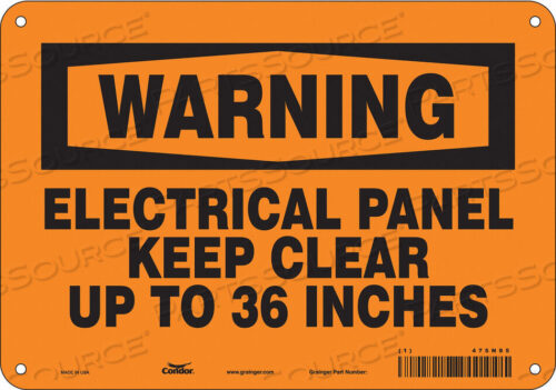 OEM#: 475N95SAFETY SIGN 10 W 7 H 0.055 THICKNESS by Condor