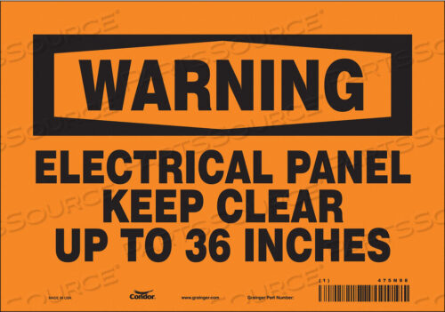 OEM#: 475N98SAFETY SIGN 10 W 7 H 0.004 THICKNESS by Condor