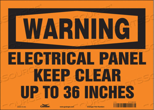 OEM#: 475N99SAFETY SIGN 14 W 10 H 0.004 THICKNESS by Condor