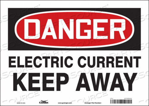 OEM#: 475P84SAFETY SIGN 14 W 10 H 0.004 THICKNESS by Condor