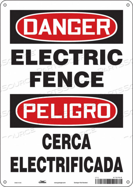OEM#: 475P86SAFETY SIGN 10 W 14 H 0.032 THICKNESS by Condor