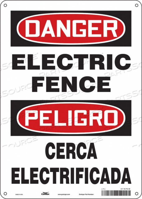 OEM#: 475P88SAFETY SIGN 10 W 14 H 0.055 THICKNESS by Condor