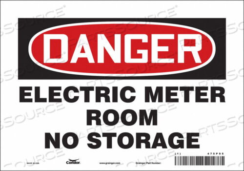 OEM#: 475P95SAFETY SIGN 10 W 7 H 0.004 THICKNESS by Condor
