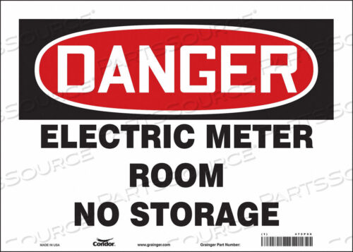 OEM#: 475P96SAFETY SIGN 14 W 10 H 0.004 THICKNESS by Condor