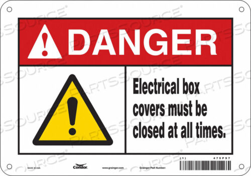 OEM#: 475P97SAFETY SIGN 10 W 7 H 0.032 THICKNESS by Condor