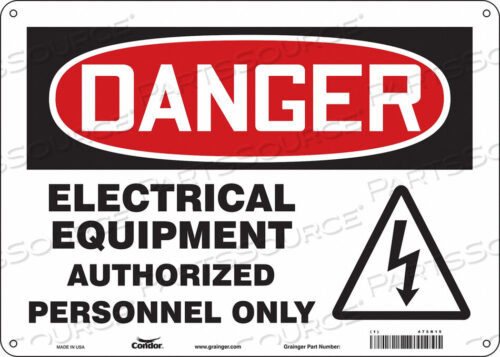 OEM#: 475R15SAFETY SIGN 14 W 10 H 0.055 THICKNESS by Condor