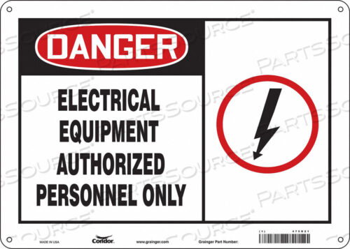 OEM#: 475R21SAFETY SIGN 14 W 10 H 0.055 THICKNESS by Condor