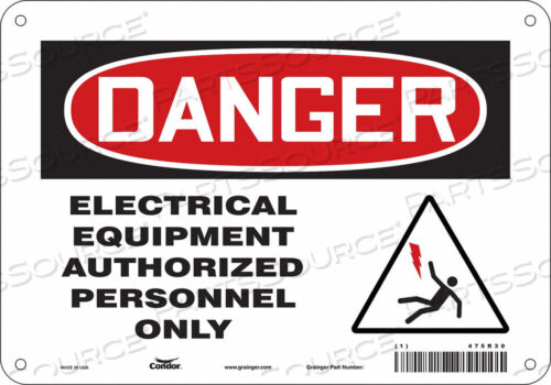 OEM#: 475R30SAFETY SIGN 10 W 7 H 0.055 THICKNESS by Condor