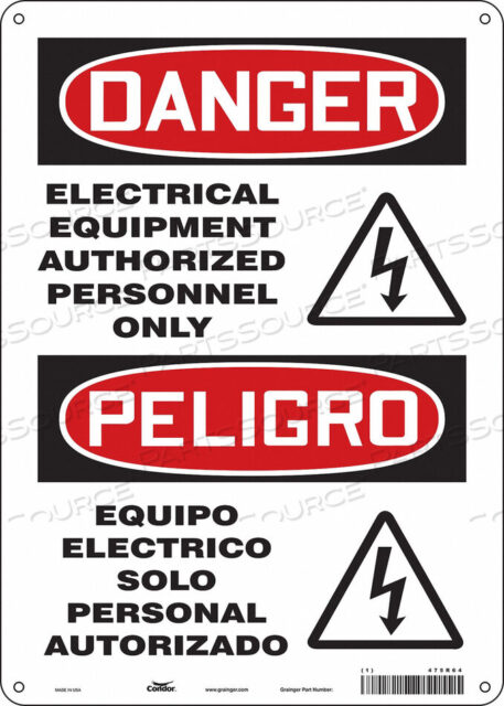 OEM#: 475R64SAFETY SIGN 10 W 14 H 0.032 THICKNESS by Condor